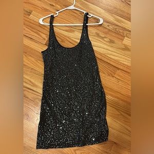 Express Brown Size Medium sparkle T Shirt Dress
